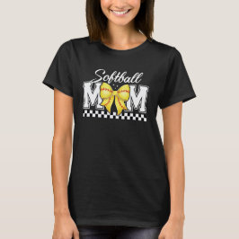 Camiseta Mamá de sóftbol lazo de puntadas Deportes mamá