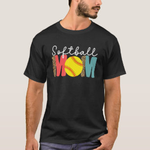 Camiseta Mamá de sóftbol leopardo para mujeres catcher lanz