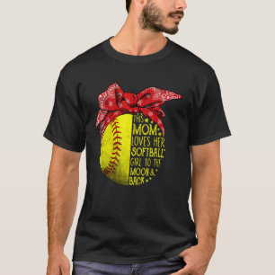 Camiseta Mamá de sóftbol mujer lanzadora receptora chicas  