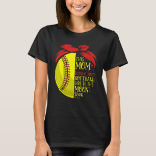 Camiseta Mamá de sóftbol mujer lanzadora receptora chicas