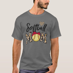 Camiseta Mamá De Softbol Para Mujeres Madre De Béisbol Catc