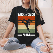 Mamá de Taekwondo Regalo Retro de Artes Marciales