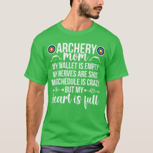 Camiseta Mamá de tiro con arco Mi corazón está lleno Madre