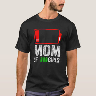 Camiseta Mamá de tres Chicas del Día de la Madre Hija Birth