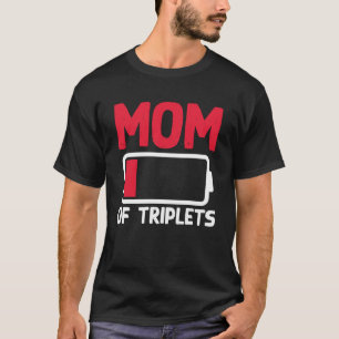 Camiseta Mamá de Triplets Invitación de embarazo madre da