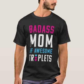 Camiseta Mamá De Triplets Un Niño Dos Chicas Triplet Mamá