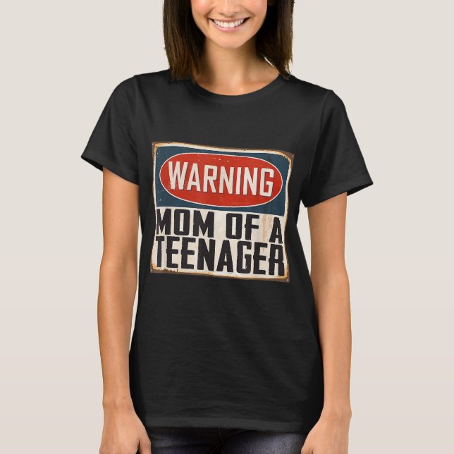 Camiseta Mamá de un adolescente oficial de cumpleaños númer (Anverso)