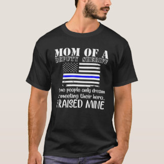 Camiseta Mamá De Un Alguacil Adjunto Madre Delgada Bandera