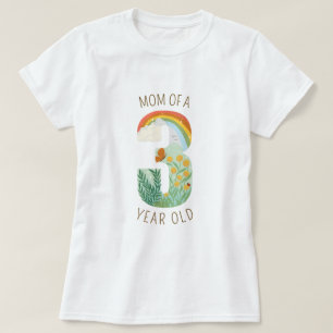 Camiseta Mamá de un amante de la naturaleza de tres años