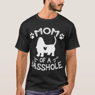 Camiseta Mamá De Un Basshole Basset Lover Gift Basset Hound
