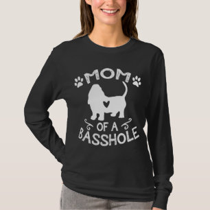 Camiseta Mamá De Un Basshole Basset Lover Gift Basset Hound