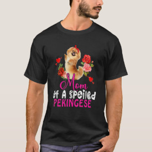Camiseta Mamá De Un Canto Pekingese De Bow Pekingese Con Tr