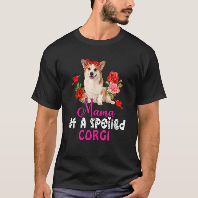 Camiseta Mamá De Un Corgi Cute Malogrado Perro Bow Tie Flo (Anverso)