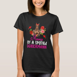 Camiseta Mamá De Un Dobermann Mimado Corbata De Dobermann L