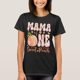 Camiseta Mamá de un dulce melocotón fiesta de cumpleaños de