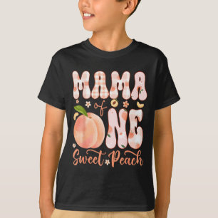 Camiseta Mamá de un dulce melocotón Fiesta de cumpleaños de