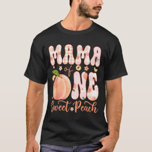Camiseta Mamá de un dulce melocotón Fiesta de cumpleaños de