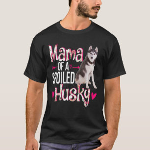 Camiseta Mamá de un esposo malcriado feliz floral del día d