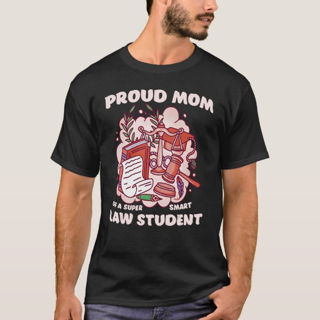 Camiseta Mamá de un estudiante de Derecho graduado en la Fa (Anverso)