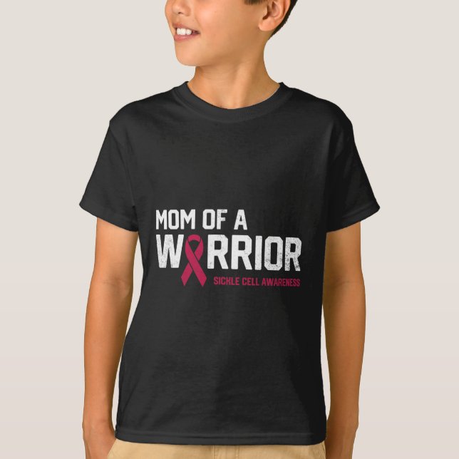 Camiseta Mamá de un guerrero con anemia falciforme Concienc (Anverso)