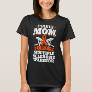 Camiseta Mamá De Un Guerrero De Esclerosis Múltiple Señora
