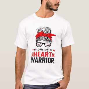 Camiseta Mamá De Un Guerrero Del Corazón Sensibilización De
