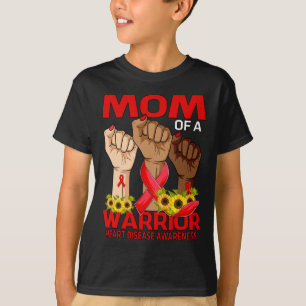 Camiseta Mamá De Un Guerrero Enfermedad Cardíaca Sensibiliz