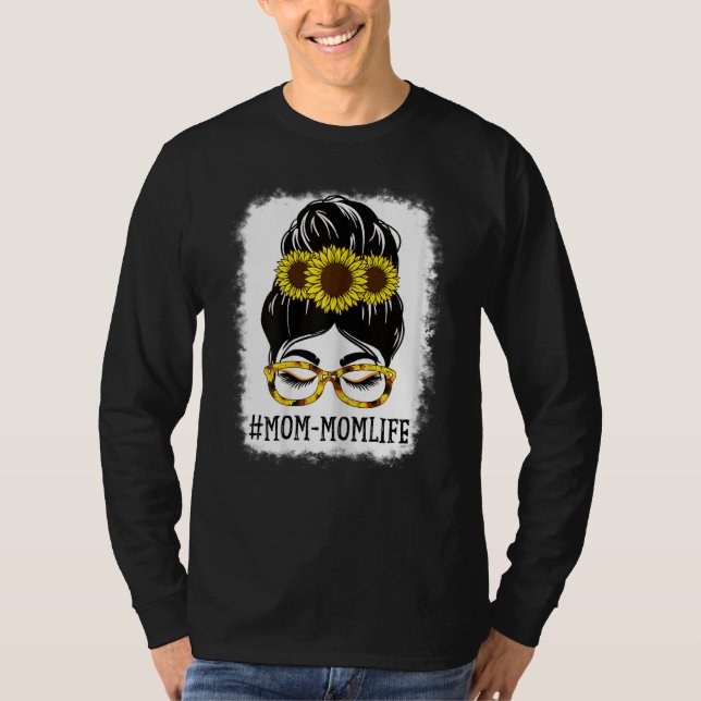 Camiseta Mamá de un hijo desordenada mamá vida abuela giras (Anverso)