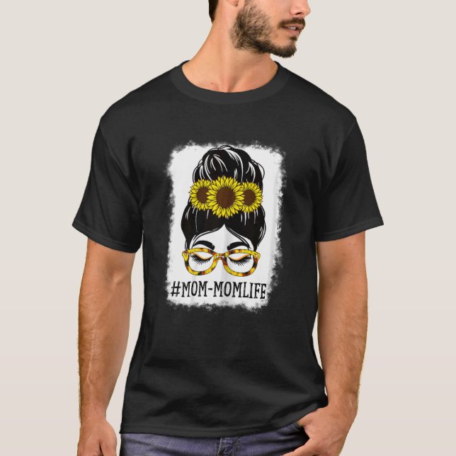 Camiseta Mamá de un hijo desordenada mamá vida abuela giras (Anverso)