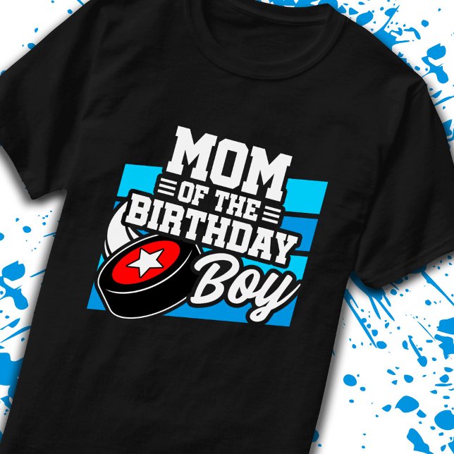 Camiseta Mamá de un niño de cumpleaños Fiesta de hockey mad (Subido por el creador)