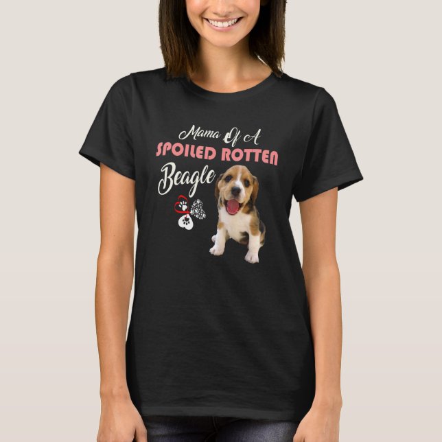 Camiseta Mamá De Un Perro Beagle Triturado (Anverso)