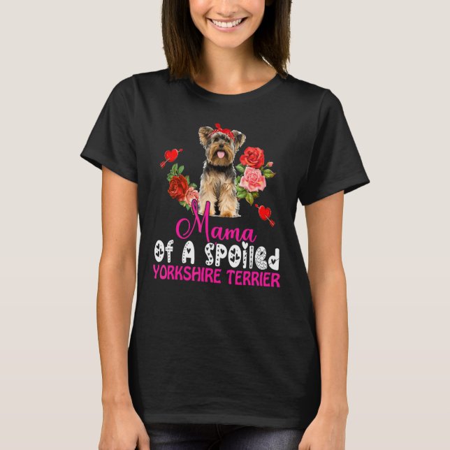 Camiseta Mamá De Un Perro De Yorkshire Aterrado Y Fracasado (Anverso)