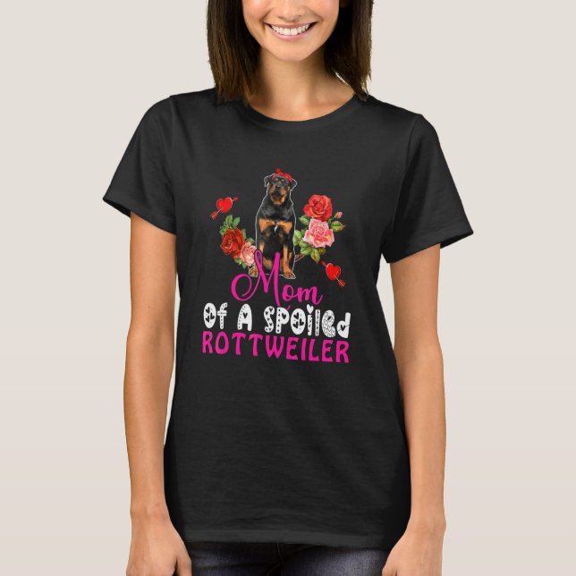 Camiseta Mamá De Un Rottweiler Cute Rottweiler Fracasado Bo (Anverso)