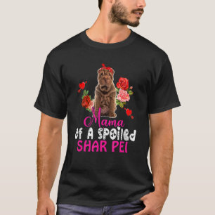Camiseta Mamá De Un Shar Pei Triste Shar Pei Perro Bow T