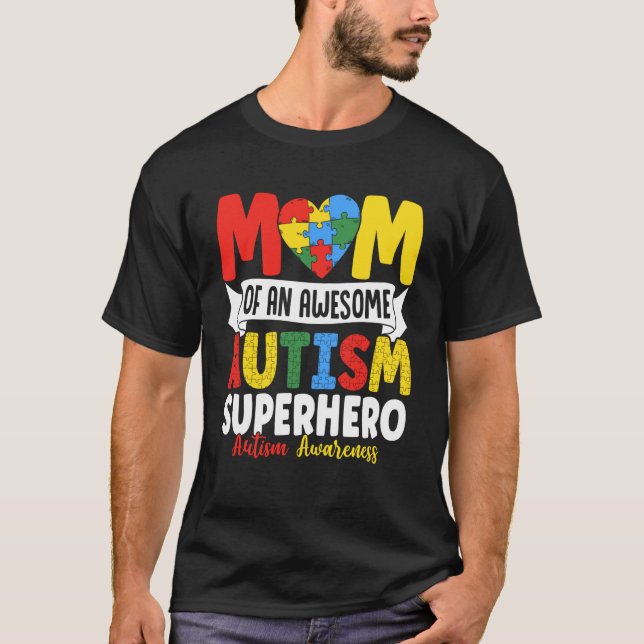 Camiseta Mamá de un Superhéroe Increíble con Autismo Concie (Anverso)