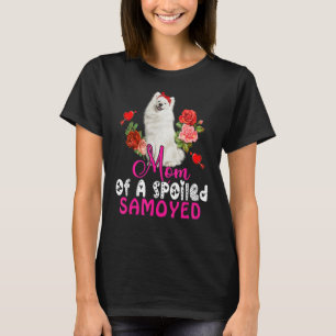 Camiseta Mamá De Un Tiro De Bow De Perro Samoyado Y Muerto
