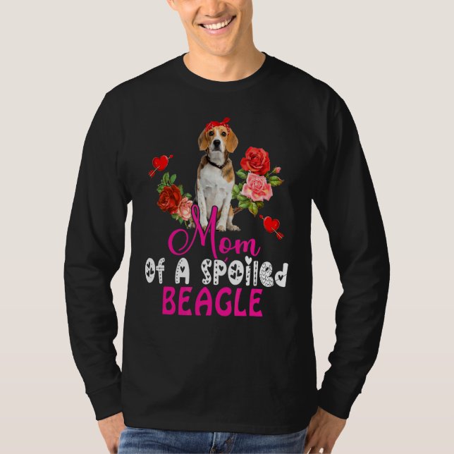 Camiseta Mamá De Una Beagle Cute De Beagle, Perro De Bow, T (Anverso)