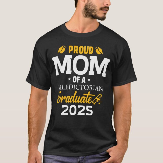 Camiseta Mamá De Una Familia Valedictoriana Graduada 2025 (Anverso)