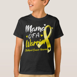 Camiseta Mamá de una guerrera Conciencia sobre el cáncer in