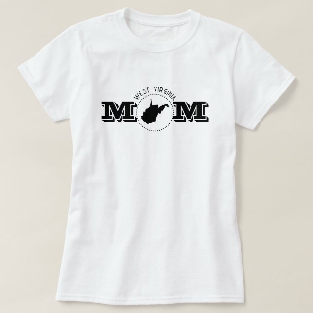 Camiseta Mamá de Virginia Occidental  (Diseño del anverso)