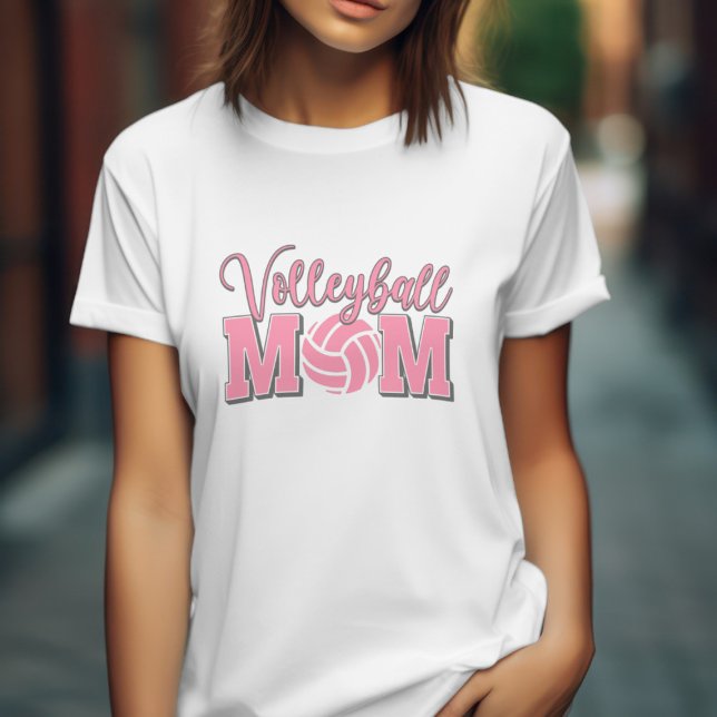 Camiseta Mamá de voleibol rosa (Subido por el creador)