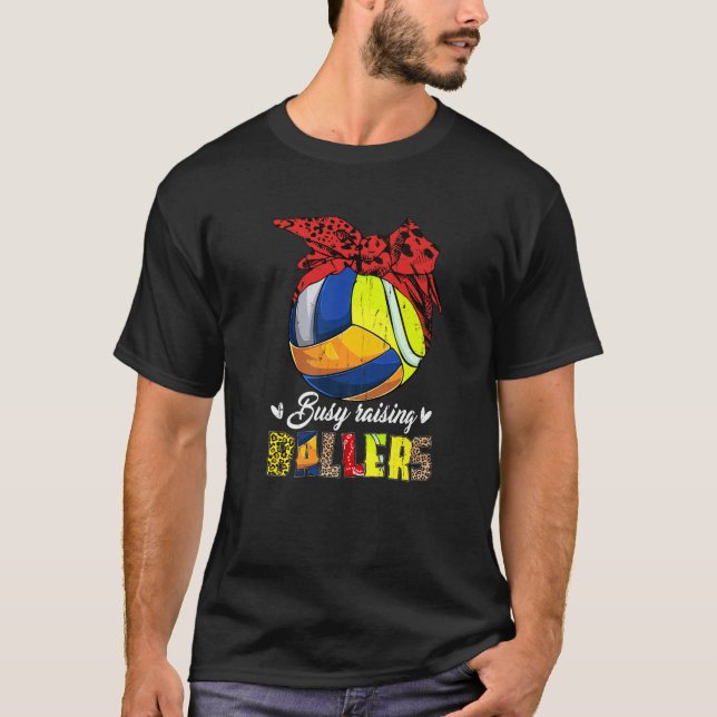 Camiseta Mamá De Voleibol Tenis Mamá Ocupada Haciendo Balon (Anverso)