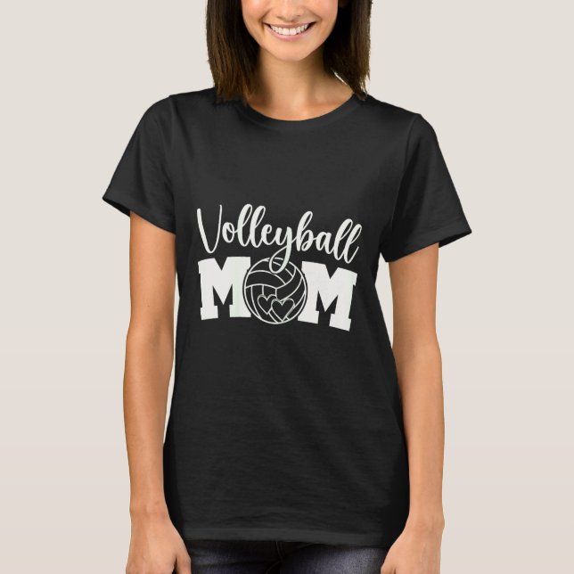 Camiseta Mamá de voleibol vida de mamá linda práctica de vo (Anverso)