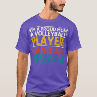 Camiseta Mamá de voleibol y amante del perro