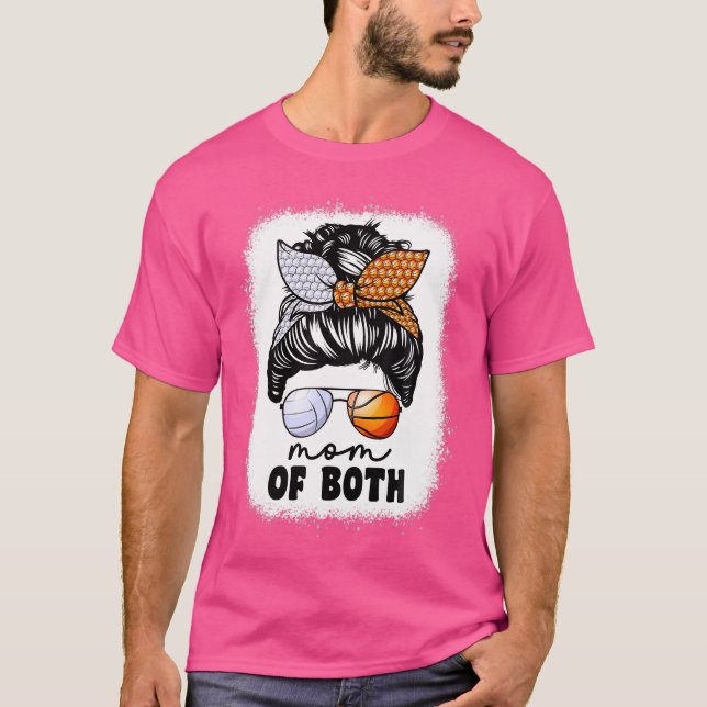 Camiseta Mamá De Voleibol Y Básquetbol Mamá Para (Anverso)