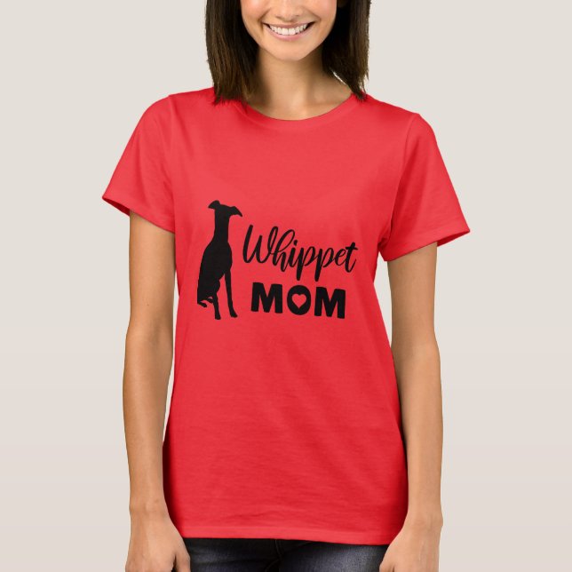 Camiseta Mamá de Whippet (Anverso)
