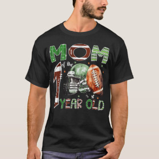Camiseta Mamá Del Amante Del Fútbol De 1 Año De Edad Cumple