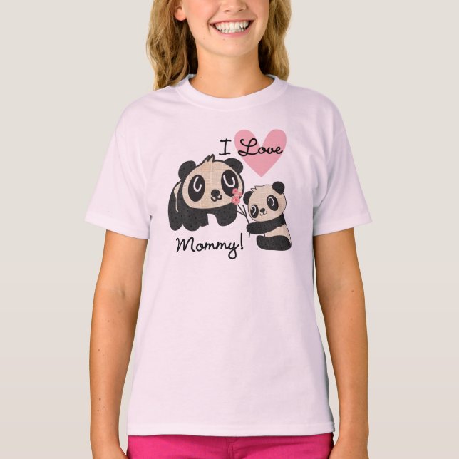 Camiseta Mamá del amor de las pandas I (Anverso)