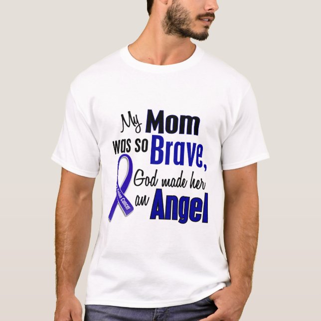 Camiseta Mamá del ÁNGEL 1 del cáncer de colon (Anverso)