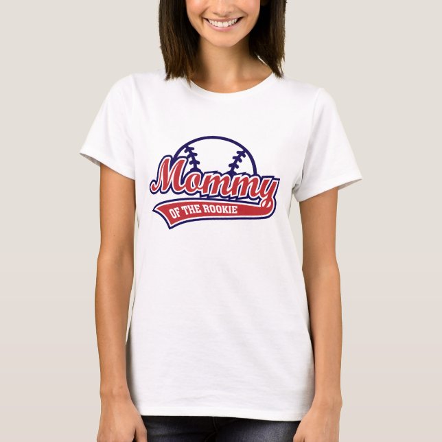 Camiseta mamá del año primer cumpleaños béisbol (Anverso)